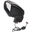Driver Side Mirror, Power Adjust, Heated, Manual Folding, Textured Black, No Signal Light, No Memory, No Puddle Light, No Auto-Dim, No Blind Spot Feature