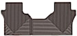 W490CO Second Row All-weather Series Flat Floor Mat, Cocoa Made of Rubberized Thermoplastic Elastomer