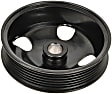 3P-35123 New Series Power Steering Pump Pulley - Black, Steel, Serpentine, Direct Fit, Sold Individually