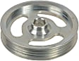 3P-43094 New Series Power Steering Pump Pulley - Black, Steel, Serpentine, Direct Fit, Sold individually