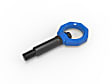 450-502001-L Control Series Tow Hook - Blue, Direct Fit, Sold Individually