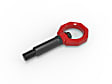 450-502001-R Control Series Tow Hook - Red, Direct Fit, Sold Individually