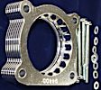 46-36002 Throttle Body Spacer - Clear Anodized, Aluminum, Direct Fit, Sold Individually