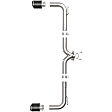 49-37014-C Axle-Back Exhaust System, Made of Stainless Steel, Vulcan Series