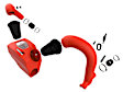 50-70076KR Cold Air Intake, Oiled Filter, Plastic Tube, Red Momentum GT Red Edition w/Pro DRY S Series