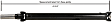 65-1011 Rear Driveshaft, All Wheel Drive, with 43.62 in. Long Driveshaft, Measurement taken from end of input shaft to center of U-Joint