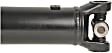 65-1011 Rear Driveshaft, All Wheel Drive, with 43.62 in. Long Driveshaft, Measurement taken from end of input shaft to center of U-Joint
