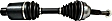 66-3352 Front, Passenger Side New Series Axle Assembly - New Sold Individually 4WD, 3.7L, 6Cyl