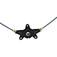 82-187C Front, Driver Side New Series Power Window Regulator, Without Motor