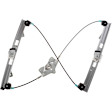 82-211A Front, Driver Side OE Replacement Series Power Window Regulator, Without Motor