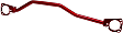 29-0005R Strut Bar - Powdercoated red, Steel, Direct Fit