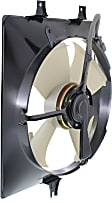 A/C Condenser Fan - Passenger Side Fan Blade, Motor and Shroud