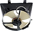 A/C Condenser Fan - Passenger Side Fan Blade, Motor and Shroud