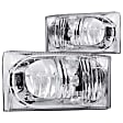 111023 Driver and Passenger Side Headlight, With bulb(s), Halogen, Cab & Chassis|Crew Cab Pickup|Extended Cab Pickup|Sport Utility|Standard Cab Pickup