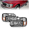 111040 Driver and Passenger Side Halogen Headlight, With bulb(s), Clear Lens, Chrome Interior, Crystal Series