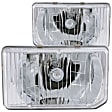 111050 Driver and Passenger Side Halogen Headlight, With bulb(s), Clear Lens, Chrome Interior, Crystal Series