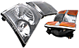 111071 Driver and Passenger Side Halogen Headlight, With bulb(s), Clear Lens, Black Interior, Crystal Series