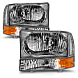 111081 Driver and Passenger Side Headlight, With bulb(s), Halogen, Cab & Chassis|Crew Cab Pickup|Extended Cab Pickup|Sport Utility|Standard Cab Pickup
