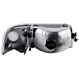 111119 Driver and Passenger Side Halogen Headlight, With bulb(s), Clear Lens, Chrome Interior, Crystal Series
