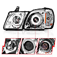 2003 Lexus LX470 Base 8 Cyl 4.7L - Driver and Passenger Side Halogen Headlight, With bulb(s), Ccfl; Does Not Fit Models With Factory Hid Bulbs, Clear Lens, Chrome Interior, Halo Projector Series