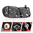 2003 Lexus LX470 Base 8 Cyl 4.7L - Driver and Passenger Side Halogen Headlight, With bulb(s), Ccfl; Does Not Fit Models With Factory Hid Bulbs, Clear Lens, Chrome Interior, Halo Projector Series