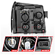 111176 Driver and Passenger Side HID/Xenon Headlight, Without bulb(s), Clear Lens, Chrome Interior, Halo Projector Series