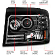 1996 Ford F-250 - Driver and Passenger Side Halogen Headlight, With bulb(s), With Side Marker And Parking Lights, Clear Lens, Black Interior, Halo Projector Series