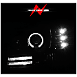 1996 Ford F-250 - Driver and Passenger Side Halogen Headlight, With bulb(s), With Side Marker And Parking Lights, Clear Lens, Black Interior, Halo Projector Series