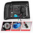 1996 Ford F-250 - Driver and Passenger Side Halogen Headlight, With bulb(s), With Side Marker And Parking Lights, Clear Lens, Black Interior, Halo Projector Series