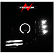 1996 Ford F-250 - Driver and Passenger Side Halogen Headlight, With bulb(s), With Side Marker And Parking Lights, Clear Lens, Black Interior, Halo Projector Series