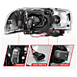 2001 GMC Yukon - Driver and Passenger Side Halogen Headlight, With bulb(s), Clear Lens, Black Interior, Halo Projector Series