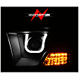 111270 Driver and Passenger Side Halogen Headlight, With bulb(s), Clear Lens, Black Interior, U-Bar Projector Series