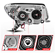 2007 Toyota 4Runner - Driver and Passenger Side Halogen Headlight, Without bulb(s), With U-Bar; Does Not Include Bulbs, Clear Lens, Chrome Interior, Halo Projector Series