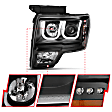 111351 Driver and Passenger Side Headlight, Without bulb(s), HID/Xenon - Clear Lens Black Interior, Projector, CCFL U-Bar Halo