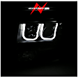 111351 Driver and Passenger Side Headlight, Without bulb(s), HID/Xenon - Clear Lens Black Interior, Projector, CCFL U-Bar Halo