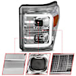 111407 Driver and Passenger Side Halogen Headlight, With bulb(s), Clear Lens, Chrome Interior, Projector Series