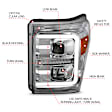 111407 Driver and Passenger Side Halogen Headlight, With bulb(s), Clear Lens, Chrome Interior, Projector Series