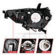 111416 Driver and Passenger Side Halogen Headlight, With bulb(s), Clear Lens, Black Interior, Projector Series