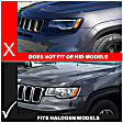111419 Driver and Passenger Side Halogen/LED Headlight, With bulb(s), Clear Lens, Black Interior, Projector Series