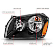 111425 Driver and Passenger Side Halogen Headlight, With bulb(s), Clear Lens, Black Interior, Crystal Series