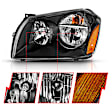 111425 Driver and Passenger Side Halogen Headlight, With bulb(s), Clear Lens, Black Interior, Crystal Series