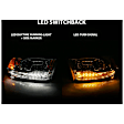 111440 Driver and Passenger Side Halogen Headlight, With bulb(s), Clear Lens, Chrome Interior, Projector Series