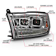 111442 Driver and Passenger Side Halogen Headlight, With bulb(s), Clear Lens, Chrome Interior, Projector Series