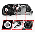 111460 Driver and Passenger Side Halogen Headlight, With bulb(s), Clear Lens, Black Interior, Crystal Series