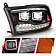 111464 Driver and Passenger Side LED Headlight, With bulb(s), Clear Lens, Black Interior, Projector Series
