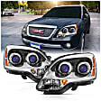 111476 Driver and Passenger Side Halogen Headlight, With bulb(s), Clear Lens, Chrome Interior, Crystal Series