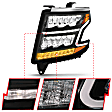 111478 Driver and Passenger Side LED Headlight, With bulb(s), Clear Lens, Black Interior, LED Series