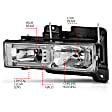 111499 Driver and Passenger Side Halogen Headlight, With bulb(s), Clear Lens, Chrome Interior, Crystal Series