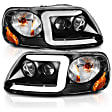 111503 Driver and Passenger Side LED Headlight, With bulb(s), Clear Lens, Black Interior, Projector Series