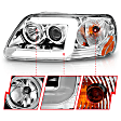 111504 Driver and Passenger Side LED Headlight, With bulb(s), Clear Lens, Chrome Interior, Projector Series